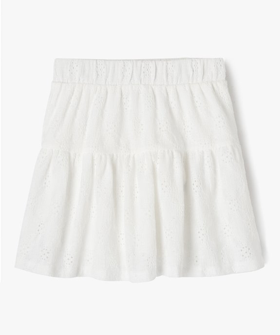 Jupe à volant en broderie anglaise avec doublure short fille vue2 - GEMO (ENFANT) - GEMO