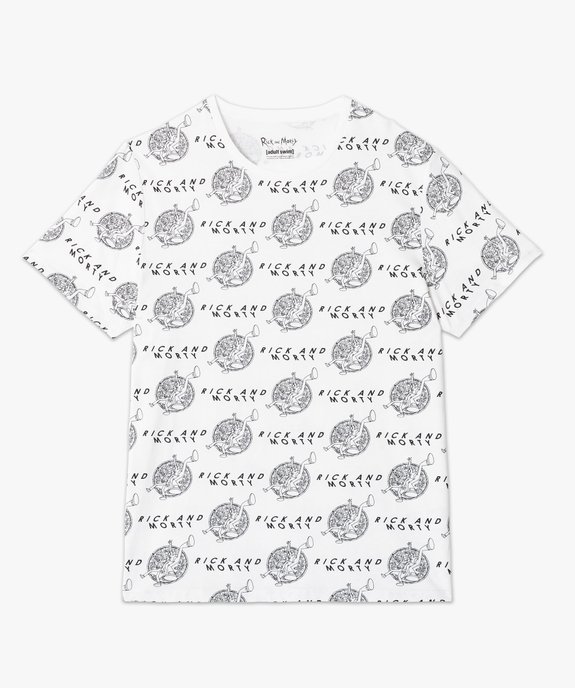 Tee-shirt manches courtes imprimé all over homme - Rick & Morty vue4 - RICK ET MORTY - GEMO