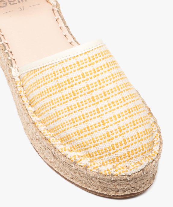 Sandales femme style espadrilles ouvertes sur les côtés vue6 - GEMO (CASUAL) - GEMO