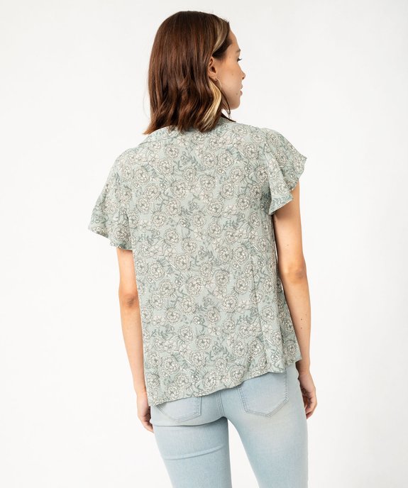 Blouse manches courtes imprimée à boutons femme vue6 - GEMO(FEMME PAP) - GEMO