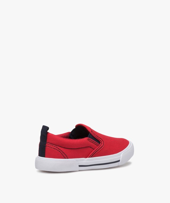 Slip-on garçon en toile bicolores avec col élastiqué vue4 - GEMO (ENFANT) - GEMO