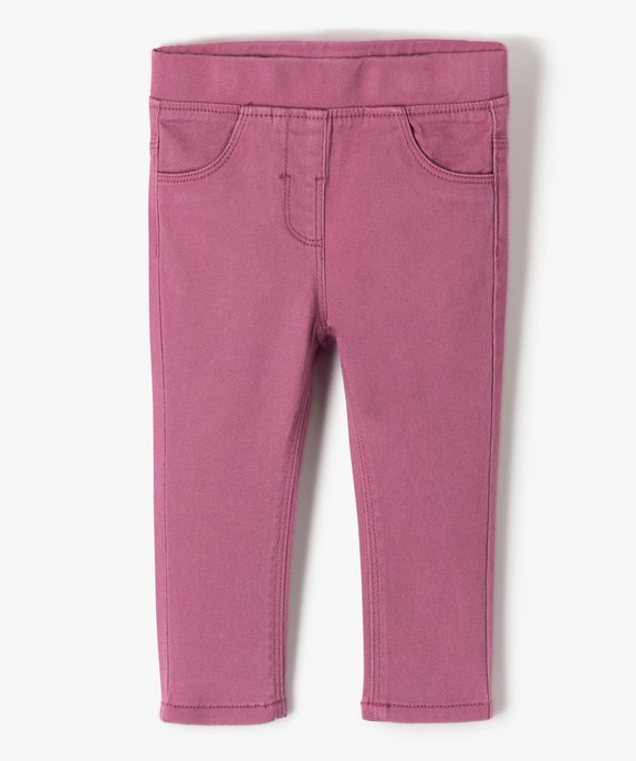 Pantalon bébé fille slim uni à taille élastiquée  vue1 - GEMO 4G BEBE - GEMO