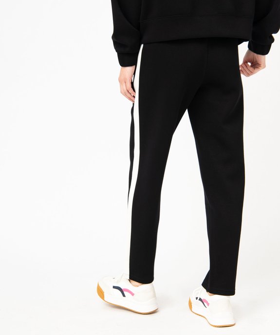 Pantalon de jogging femme avec bandes contrastantes sur les côtés vue3 - GEMO(FEMME PAP) - GEMO