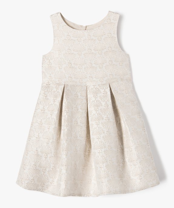 Robe de cérémonie avec broderies scintillantes fille vue1 - GEMO (ENFANT) - GEMO