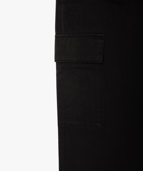 Pantalon cargo à coupe straight en toile de coton fille vue3 - GEMO (JUNIOR) - GEMO