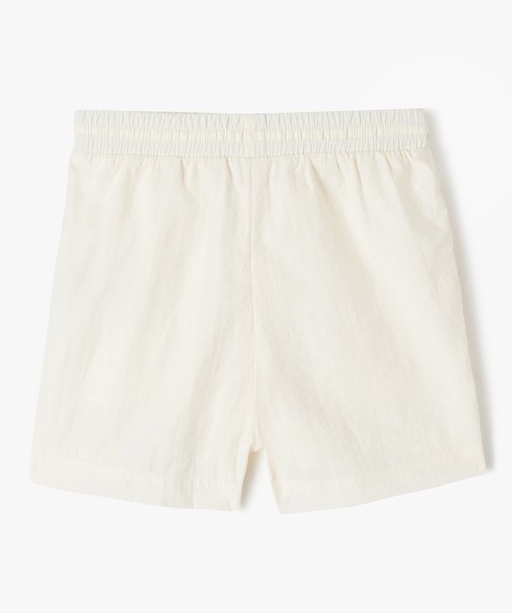 Short en toile de parachute avec taille élastique ajustable fille vue3 - GEMO (JUNIOR) - GEMO