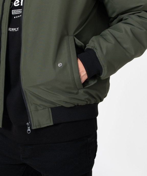 Blouson zippé style bomber homme vue4 - GEMO 4G HOMME - GEMO