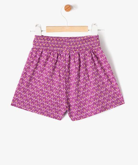 Short imprimé en maille bébé fille vue3 - GEMO 4G BEBE - GEMO