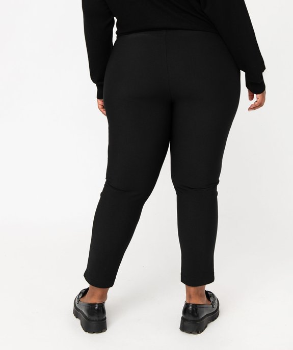 Pantalon femme grande taille carotte texturé à taille élastiquée vue3 - GEMO 4G GT - GEMO