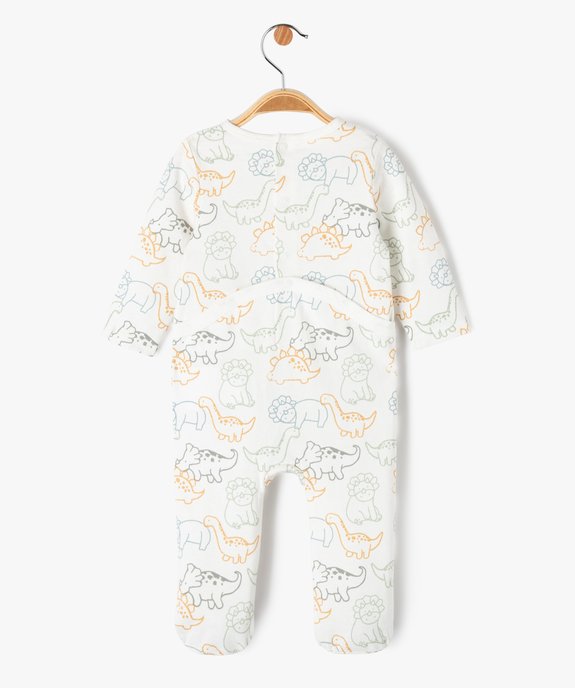 Pyjama dors-bien à motifs dinosaures bébé vue3 - GEMO 4G BEBE - GEMO