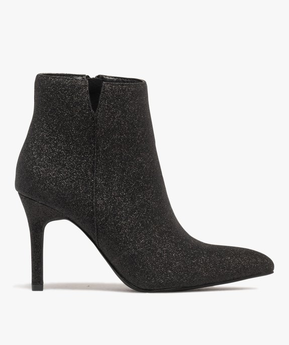 Boots femme à talon fin avec paillettes vue2 - GEMO(URBAIN) - GEMO