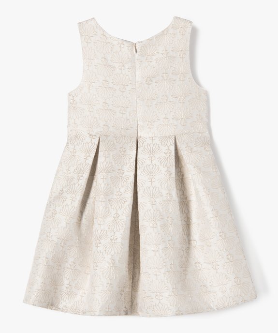 Robe de cérémonie avec broderies scintillantes fille vue3 - GEMO (ENFANT) - GEMO