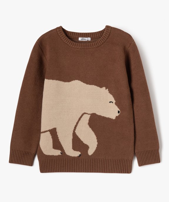 Pull à motifs animaux garçon vue1 - GEMO (ENFANT) - GEMO