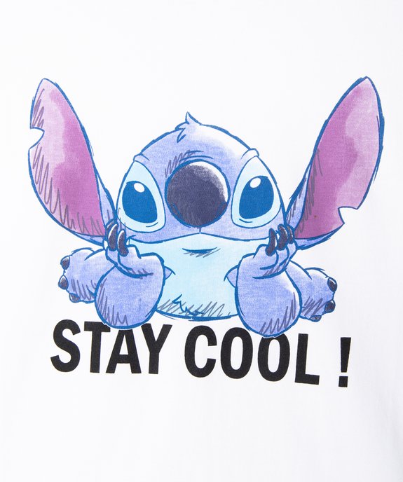 Tee-shirt à manches courtes avec motif Stitch fille - Disney vue2 - LILO & STITCH - GEMO