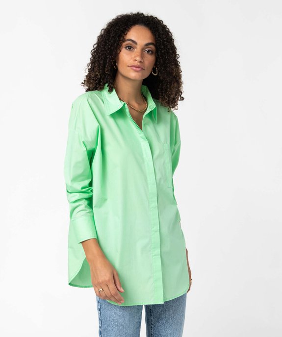 Chemise femme coupe oversize avec poche poitrine vue1 - GEMO(FEMME PAP) - GEMO