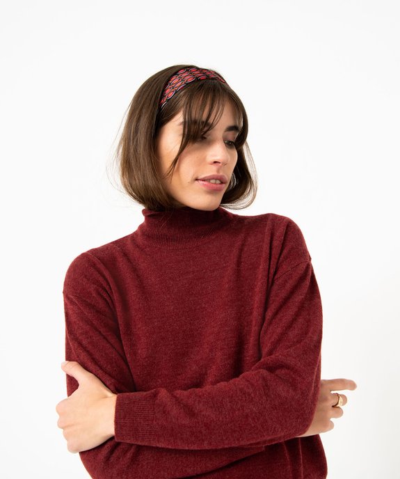 Pull à col montant en maille fine femme vue2 - GEMO(FEMME PAP) - GEMO