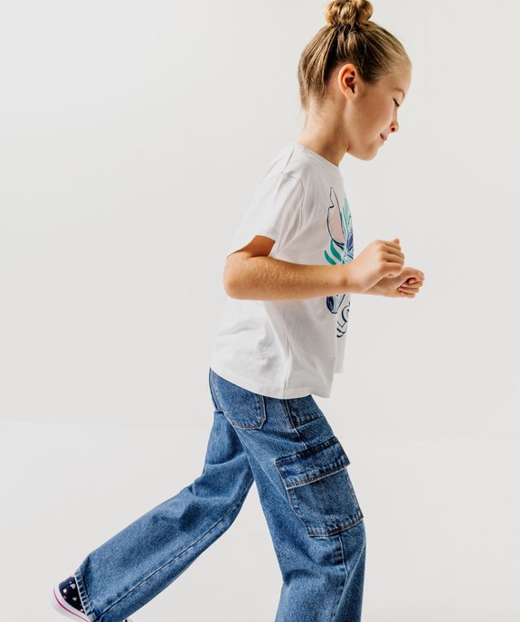 Jean Cargo Straight avec taille ajustable fille  vue9 - GEMO (ENFANT) - GEMO