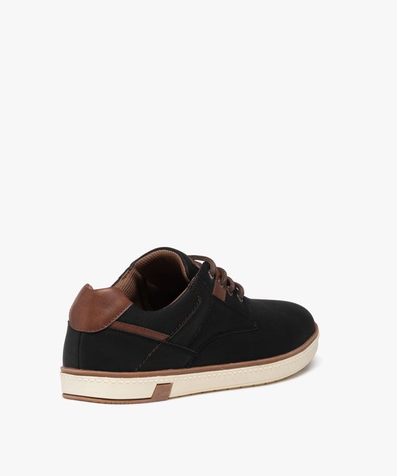 Derbies homme casual à lacets avec semelle contrastante vue4 - GEMO (CASUAL) - GEMO