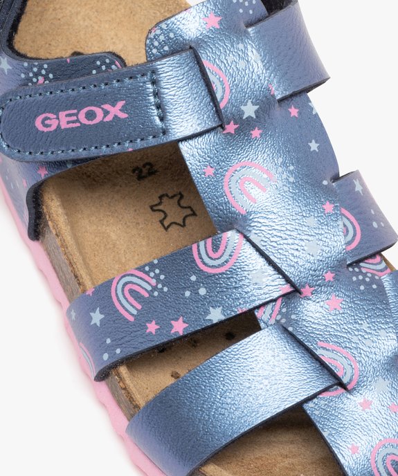 Sandales bébé fille à scratch multi-brides à motifs - Geox vue6 - GEOX - GEMO