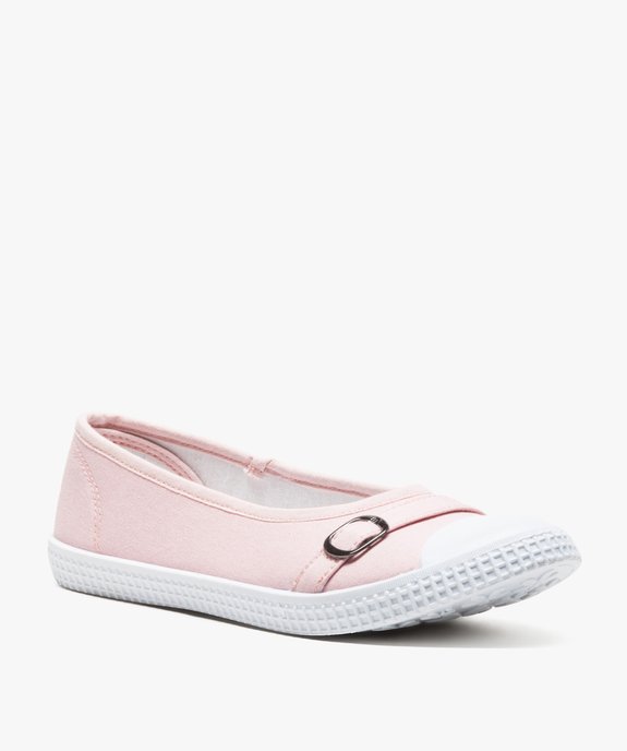 Ballerines femme en toile avec bout renforcé vue2 - GEMO (SPORTSWEAR) - GEMO