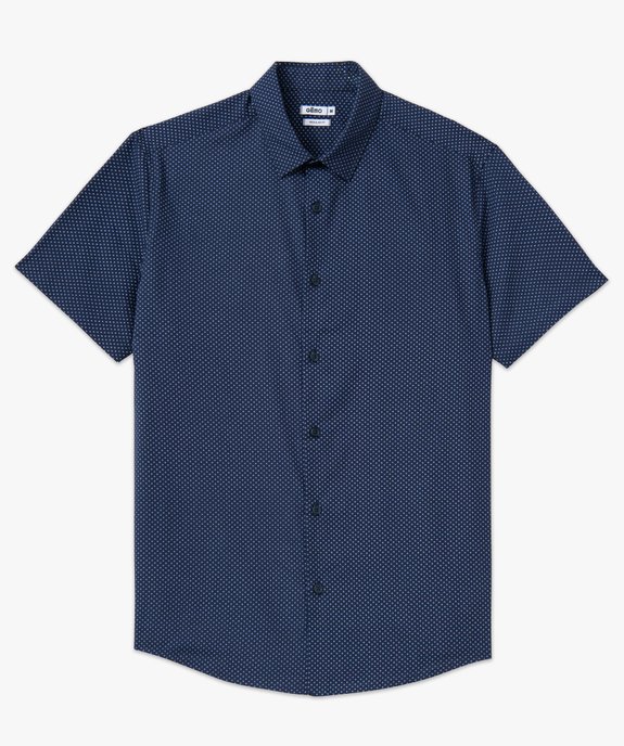 Chemise à manches courtes à micro-motifs homme vue4 - GEMO (HOMME) - GEMO