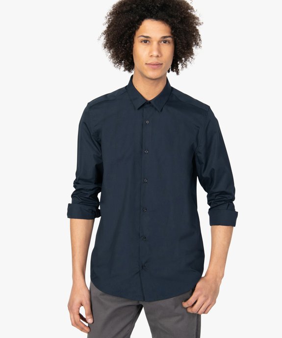 Chemise homme coupe droite unie - Repassage facile vue1 - GEMO (HOMME) - GEMO