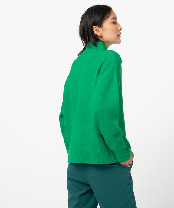 Pull femme ample avec col montant vue3 - GEMO(FEMME PAP) - GEMO