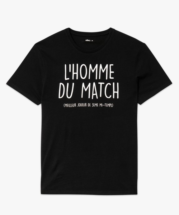 Tee-shirt homme à manches courtes avec message humoristique vue5 - GEMO 4G HOMME - GEMO