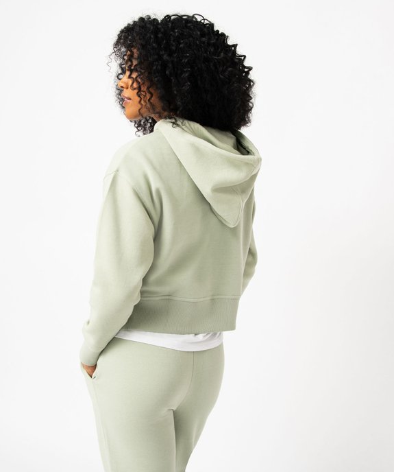 Sweat à capuche coupe courte femme vue3 - GEMO(FEMME PAP) - GEMO