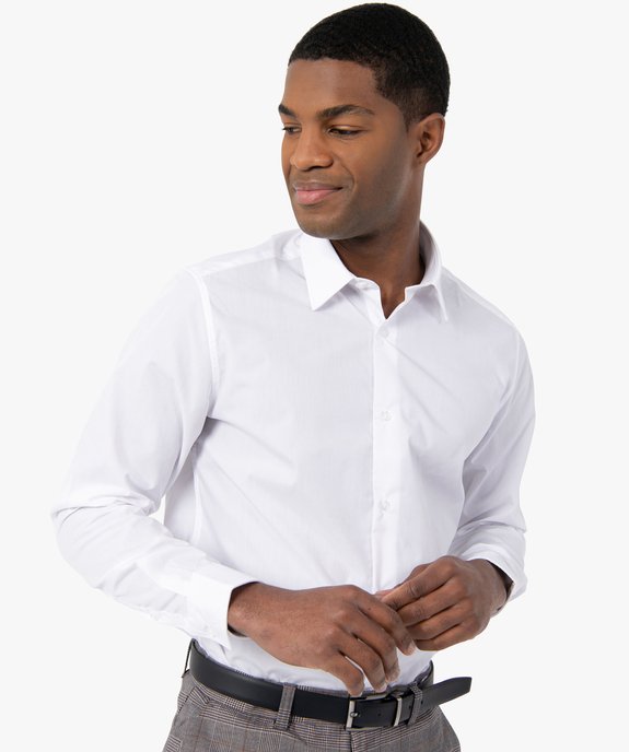 Chemise homme coupe droite unie - Repassage facile vue2 - GEMO (HOMME) - GEMO