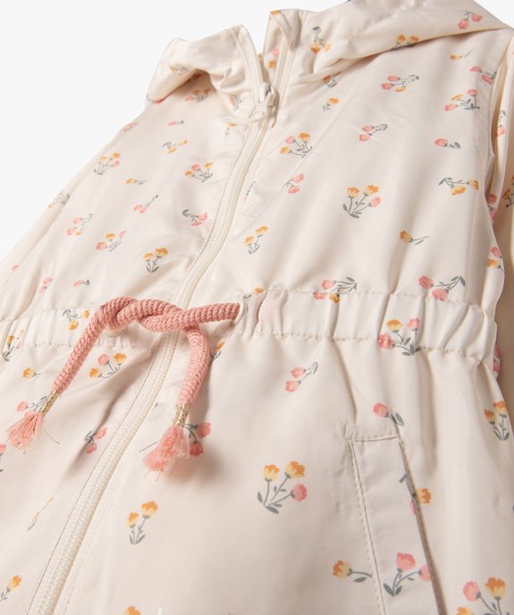 Imperméable déperlant à motifs fleuris bébé fille vue2 - GEMO(BEBE DEBT) - GEMO