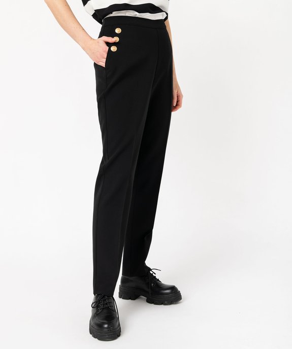 Pantalon avec boutons sur les hanches femme vue1 - GEMO(FEMME PAP) - GEMO