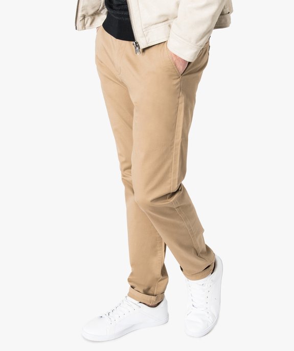 Pantalon homme chino coupe slim vue1 - GEMO (HOMME) - GEMO