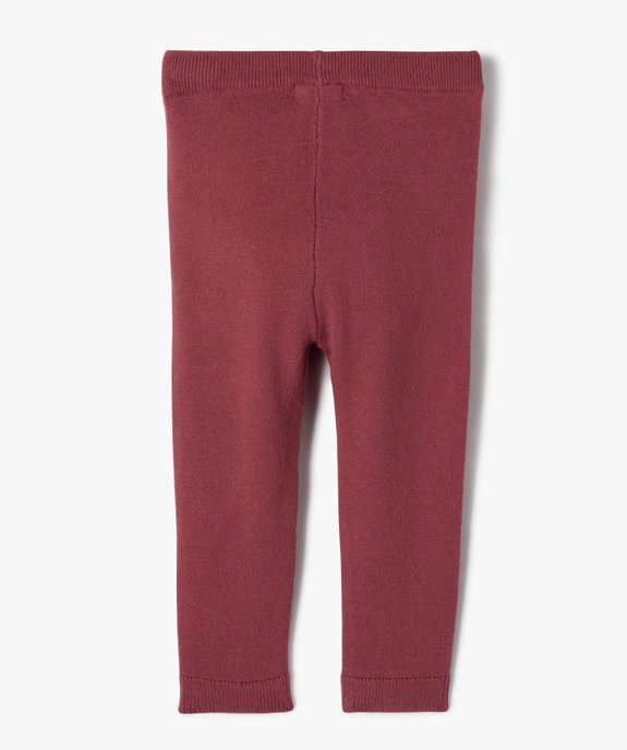 Pantalon en maille douce bébé fille vue3 - GEMO(BEBE DEBT) - GEMO