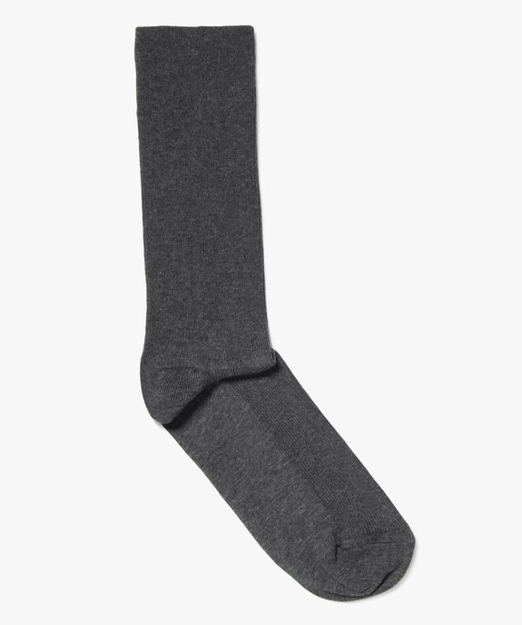 Chaussettes homme côtelées à tige haute non comprimante (lot de 2) vue1 - GEMO(HOMWR HOM) - GEMO