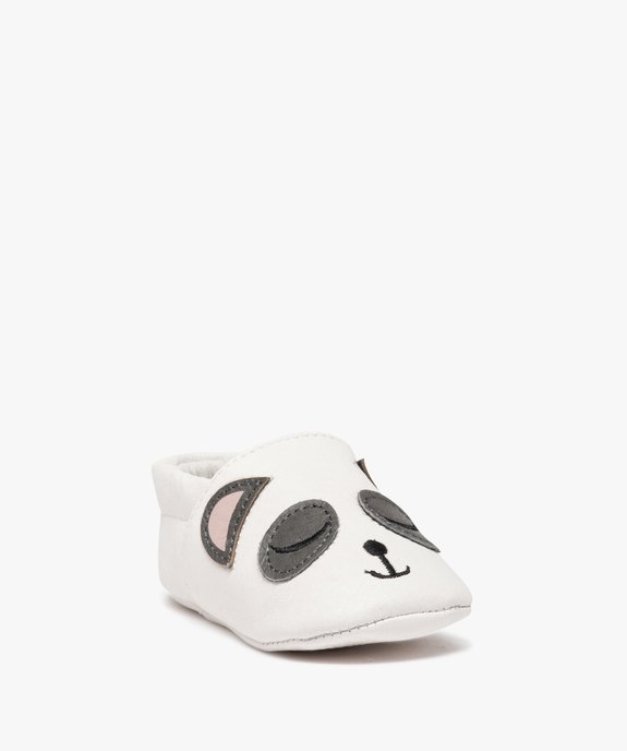 Chaussons de naissance bébé en cuir motifs animaux vue2 - GEMO(BB COUCHE) - GEMO