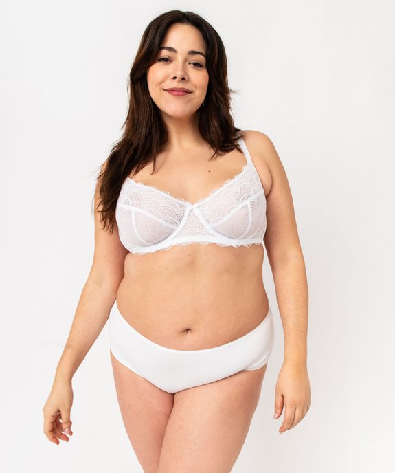 Soutien-gorge emboitant à armatures en dentelle grande taille vue3 - GEMO(HOMWR FEM) - GEMO