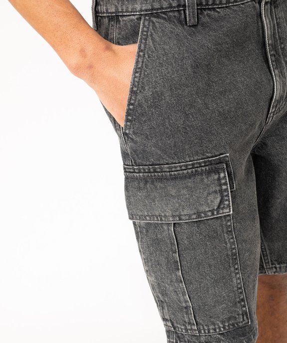 Bermuda en jean cargo homme vue2 - GEMO 4G HOMME - GEMO