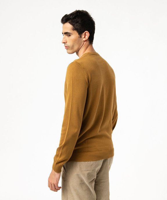 Pull à col rond en coton homme vue3 - GEMO (HOMME) - GEMO