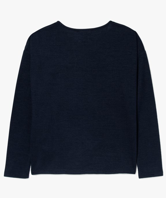 Pull imprimé maille fine et fluide vue2 - GEMO (JUNIOR) - GEMO