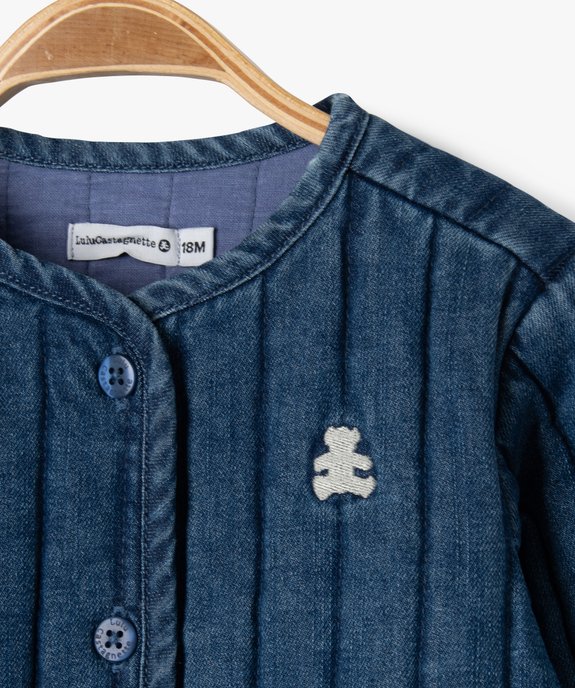 Veste matelassée en denim bébé fille - LuluCastagnette vue2 - LULUCASTAGNETTE - GEMO