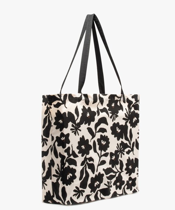 Tote bag fleuri forme cabas femme vue2 - GEMO (ACCESS) - GEMO