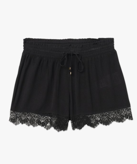 Short de plage avec finitions brodées femme vue4 - GEMO 4G FEMME - GEMO