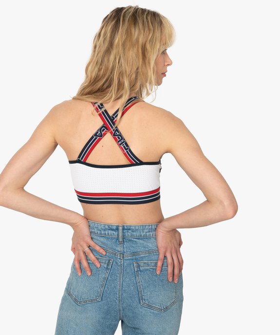 Brassière femme avec bretelles croisées dans le dos - Fila vue3 - FILA - GEMO