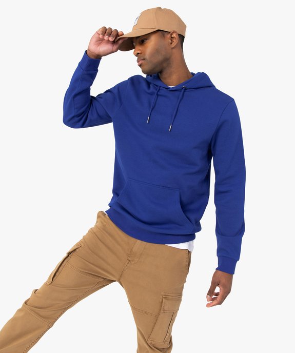 Sweat à capuche intérieur molletonné homme vue1 - GEMO (HOMME) - GEMO