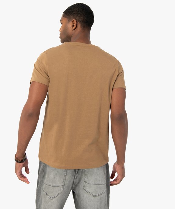 Tee-shirt à manches courtes et col rond homme vue3 - GEMO 4G HOMME - GEMO