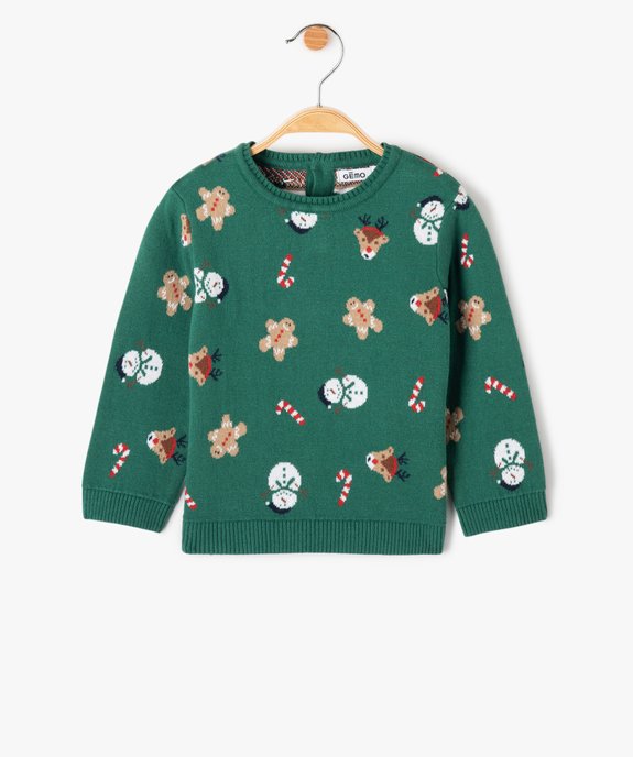 Pull de Noël bébé à motifs vue1 - GEMO(BEBE DEBT) - GEMO