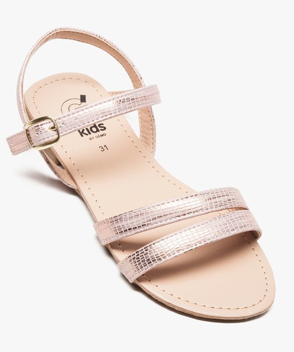 Sandales filles à brides fines brillantes vue5 - GEMO (ENFANT) - GEMO