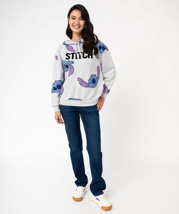 Sweat à capuche imprimé femme - Stitch  vue5 - LILO & STITCH - GEMO