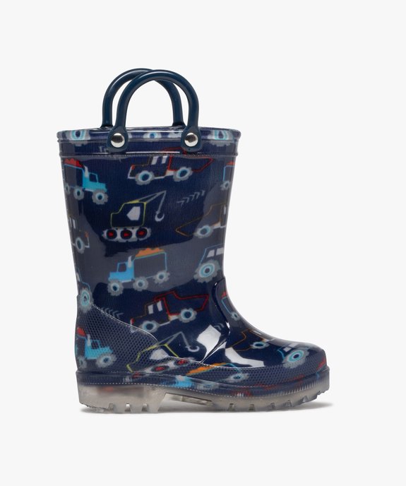 Bottes de pluie bébé garçon à semelle lumineuse avec anses vue8 - BUGGY - GEMO